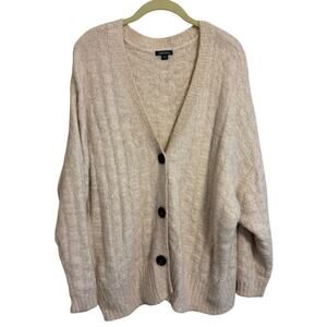Wild Fable Blush Cream Women's Eyelash Cardigan Size XL